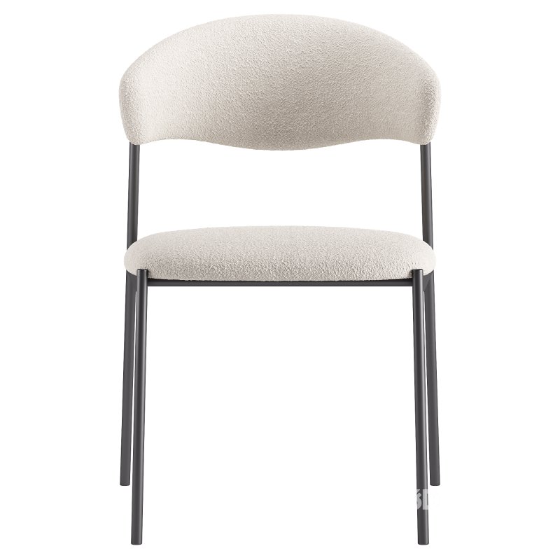 Damato Sand Velvet Dining Chair Image 2