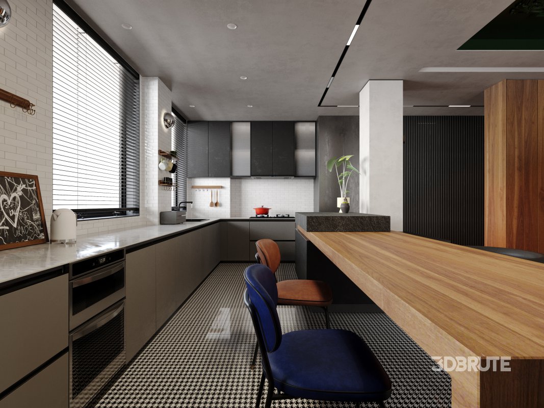 Luxurious living room and dining room kitchen Image 5