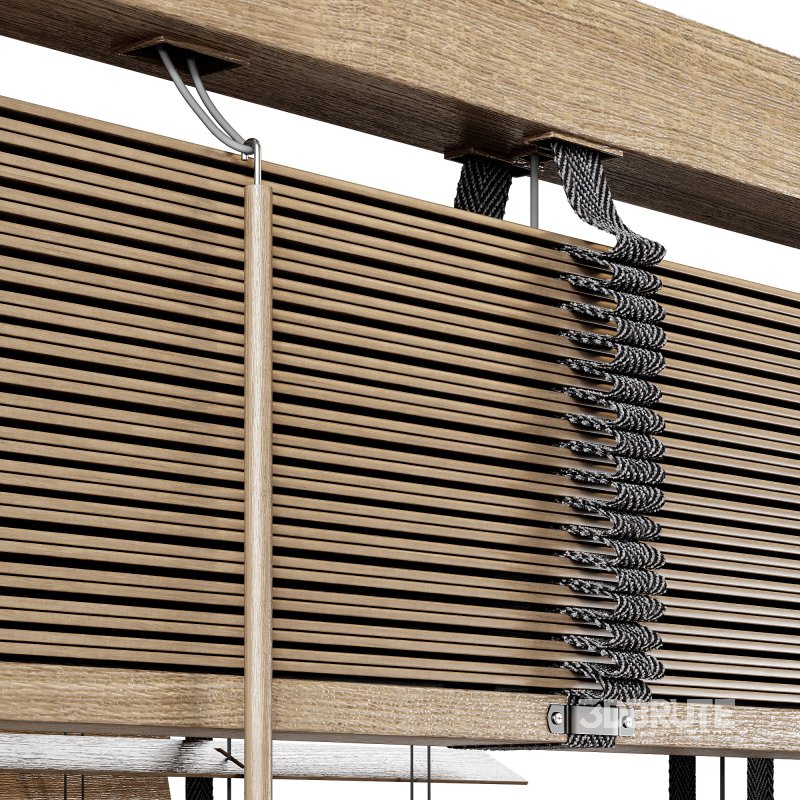 Wooden blinds curtains Image 3