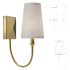 cameron 1Light sconce - Thumbnail 4