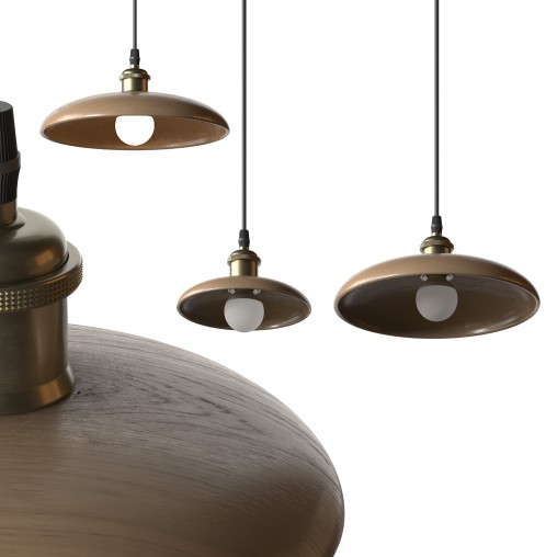 Nordic Wood Chandelier Single Head Bedside Pendant Lamp