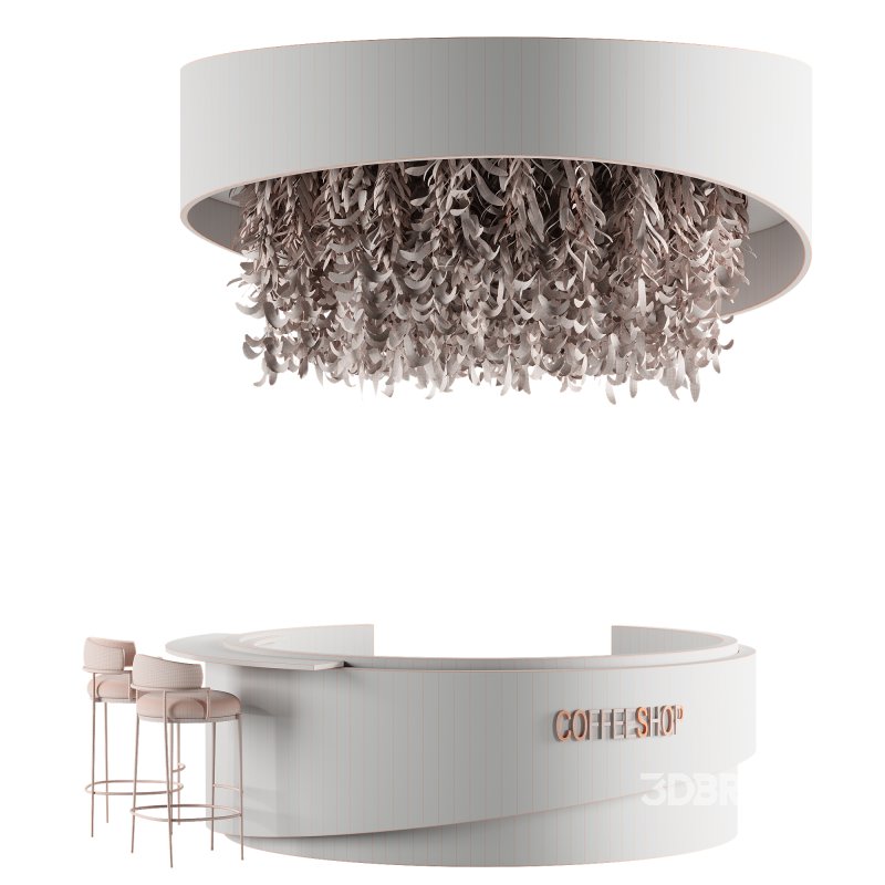 Reception Desk With Hanging Plants-set 14 Image 5