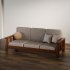 Classic Wooden Sofa with Cushions - Thumbnail 5