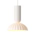 Jeanne Fluted White Porcelain Dome Pendant Light - Thumbnail 6