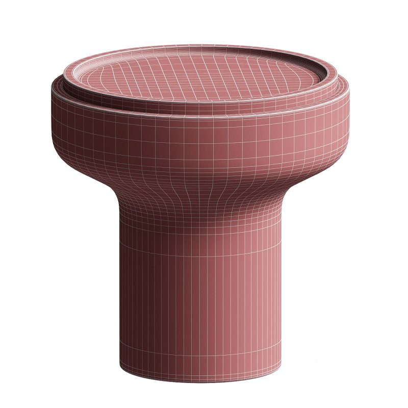 Tivoli Side Table in travertine and walnut by Ivan Colominas Image 1