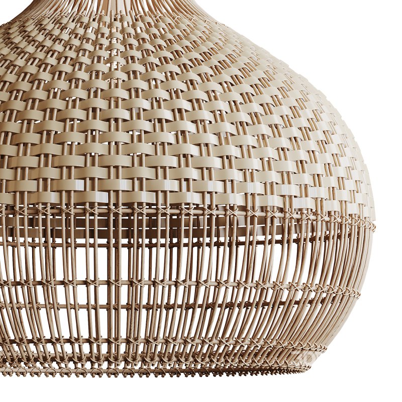 Handwoven Rattan Pendant Light Lampshade Image 4