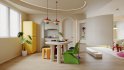 Modern living room and dining room interior scene - Thumbnail 4