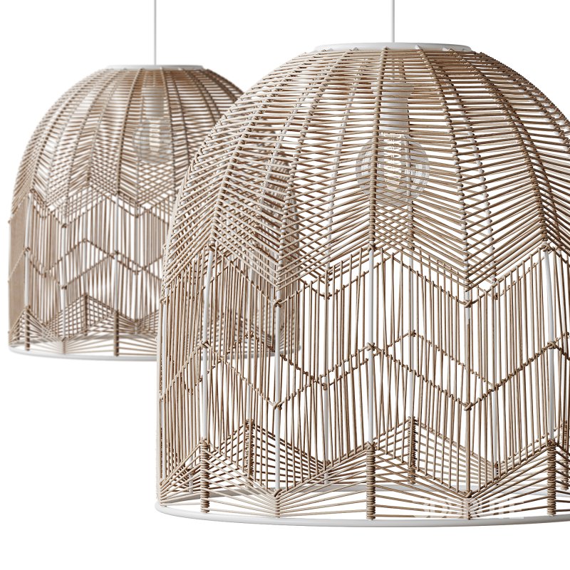 Basket Rattan Pendant Light Shades Image 4