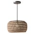 1-Light 12.6-Inch Handmade Woven Rattan Decorative Chandelier - Thumbnail 4