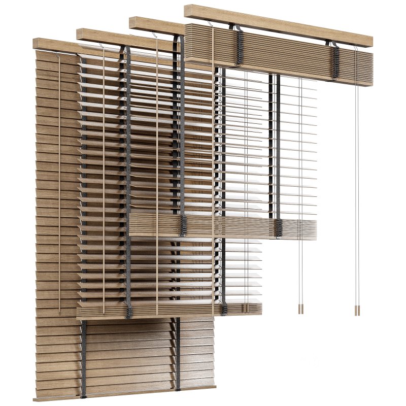Wooden blinds curtains Image 4
