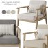 Isaac Wooden armchair with boucle seat - Thumbnail 2