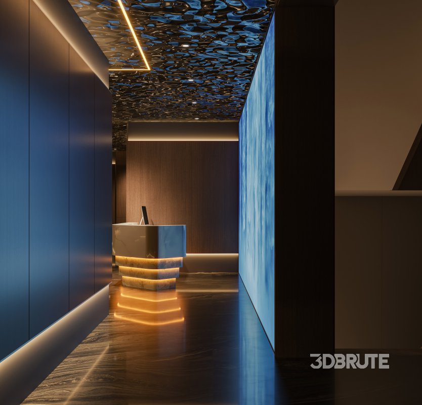 Chinese Hotel reception and hallway Image 6