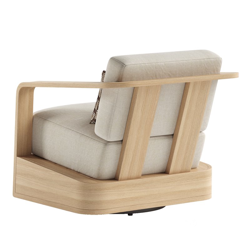 Sonoma Outdoor Teak Swivel Chair Image 3