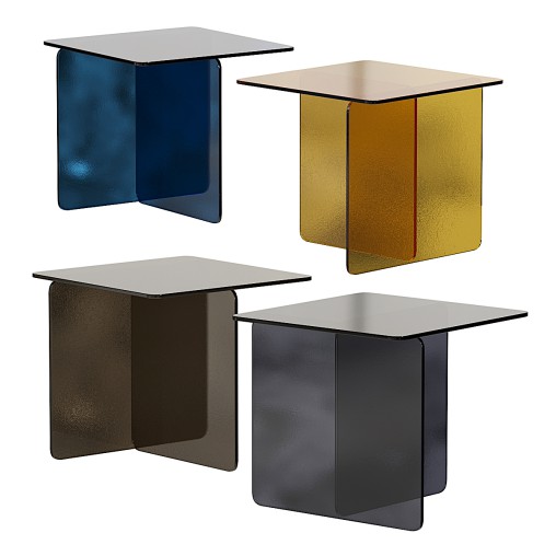 Tempered glass side table