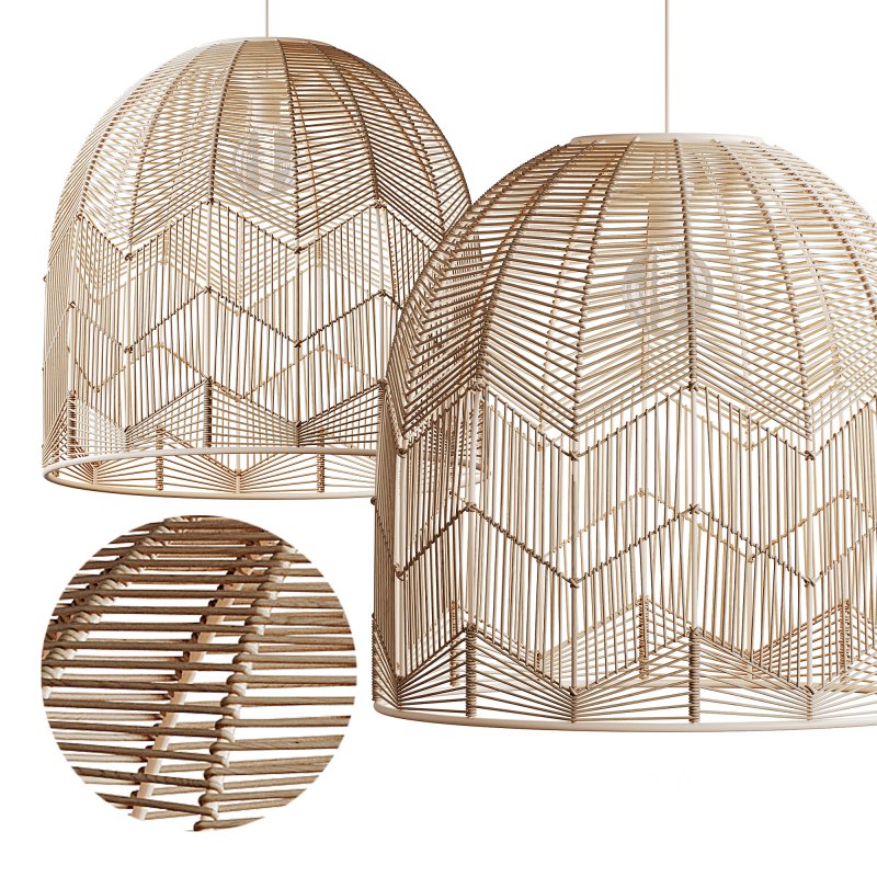 Basket Rattan Pendant Light Shades Image 1