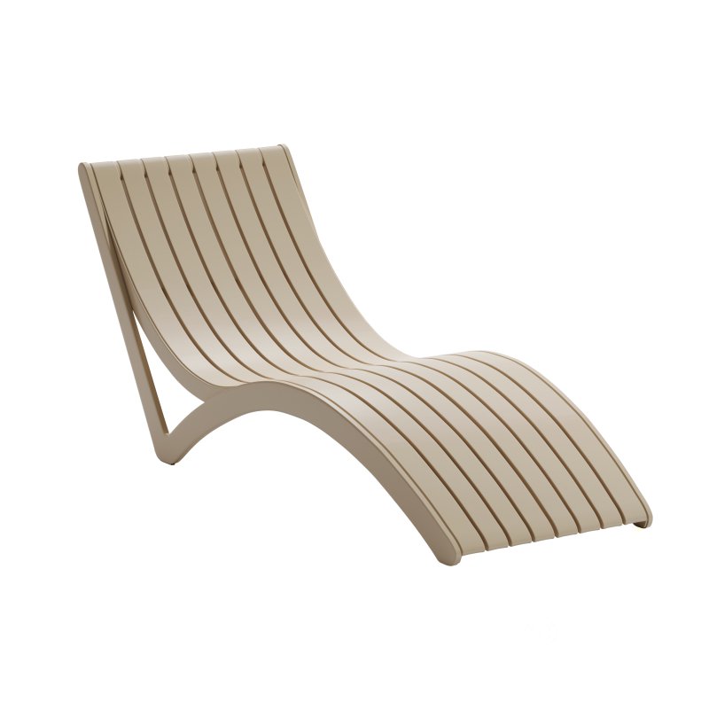 Taupe Farrah 28” Outdoor Chaise Lounge Image 2