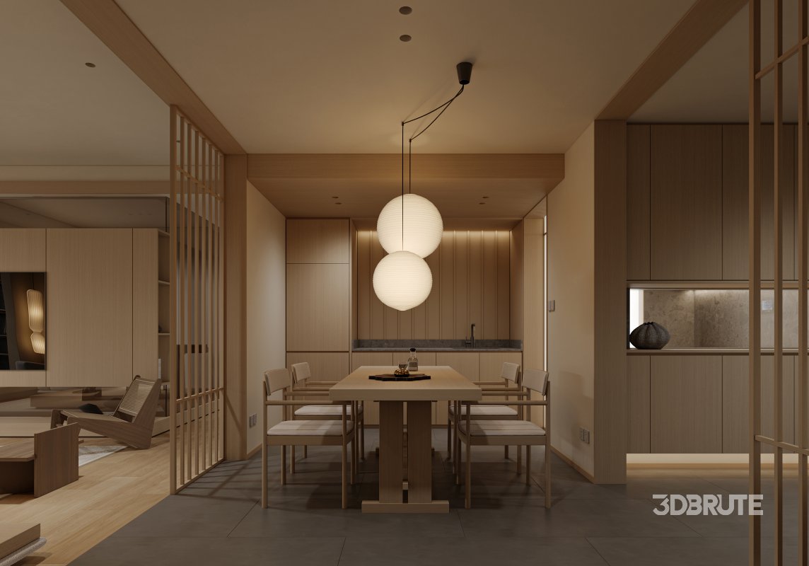 Japanese Living Room Dining Room Image 6