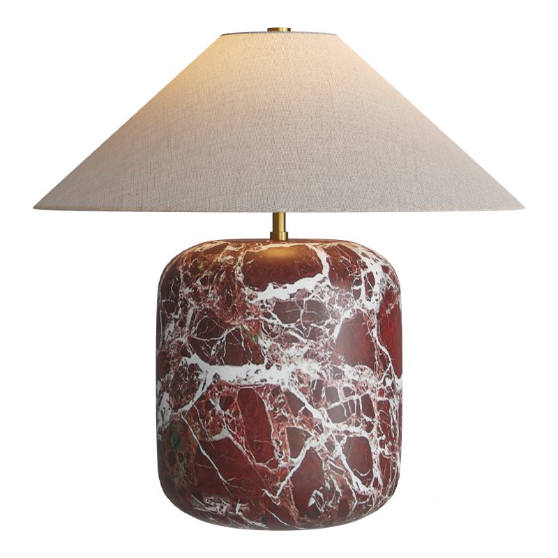 Block Rosso Levanto Marble Table Lamp Image 3