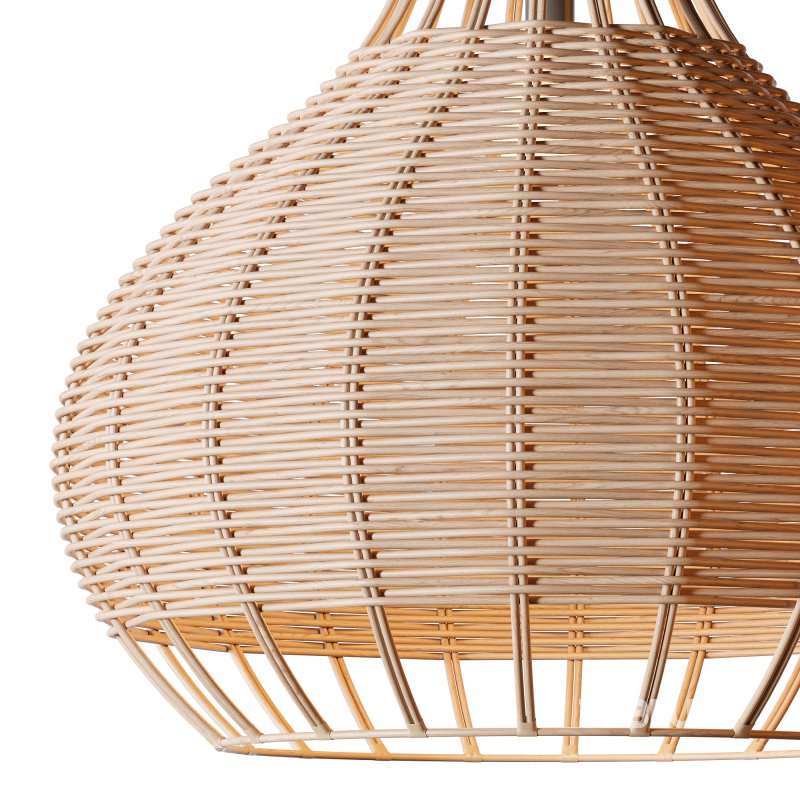 Rattan Pendant Lampshade Wicker Chandelier Image 5
