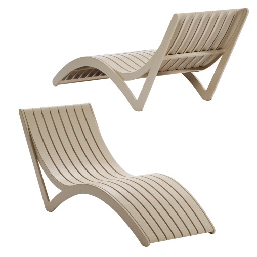 Taupe Farrah 28” Outdoor Chaise Lounge