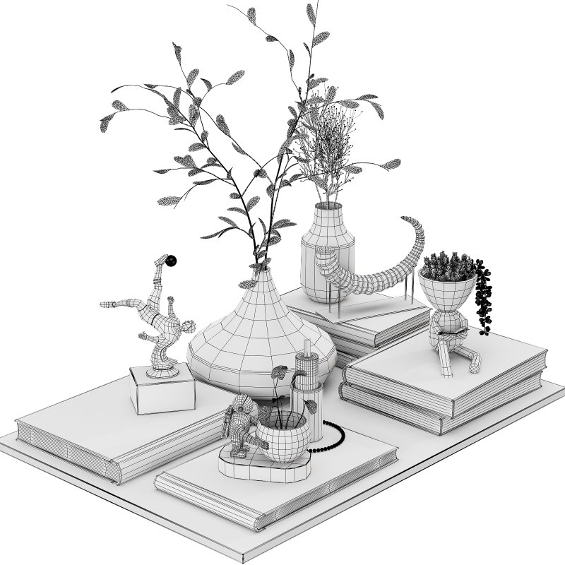 Decorative_set_with_Astronaut_Hydroponic_Vases_Glass Image 2