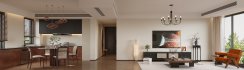 Modern living room and dining room interior scene - Thumbnail 2