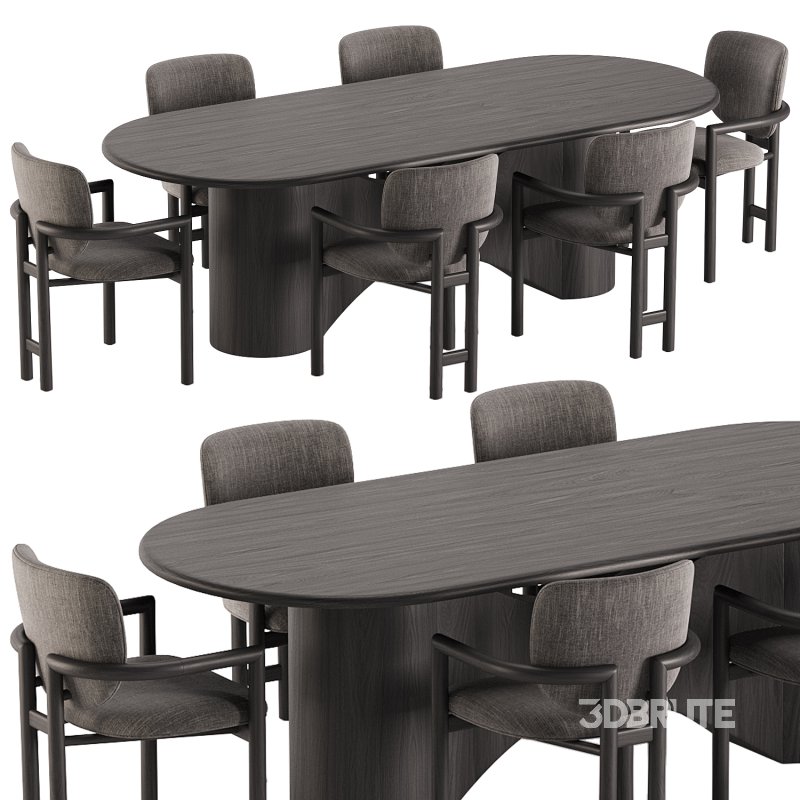 Madeira Chair and Olexey Oval Table Image 4