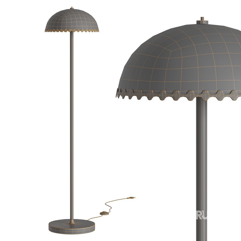 Oceana Black Metal Floor Lamp Image 7