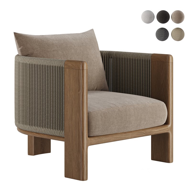 Palm Beach Teak Lounge Chair-Harbour Image 1