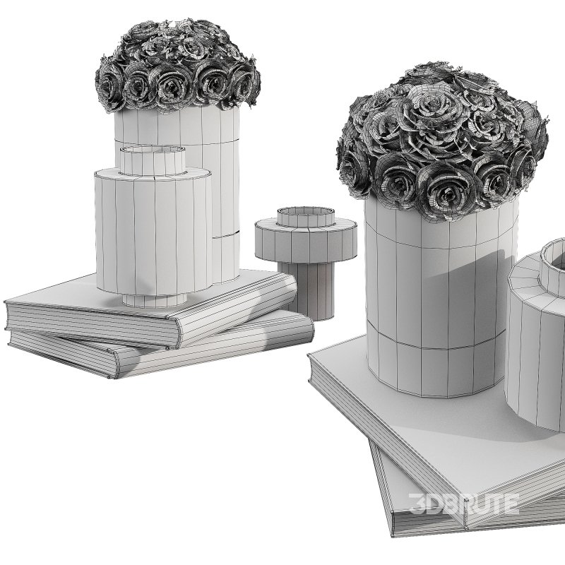 Decorative set With Rose bouquet Image 2