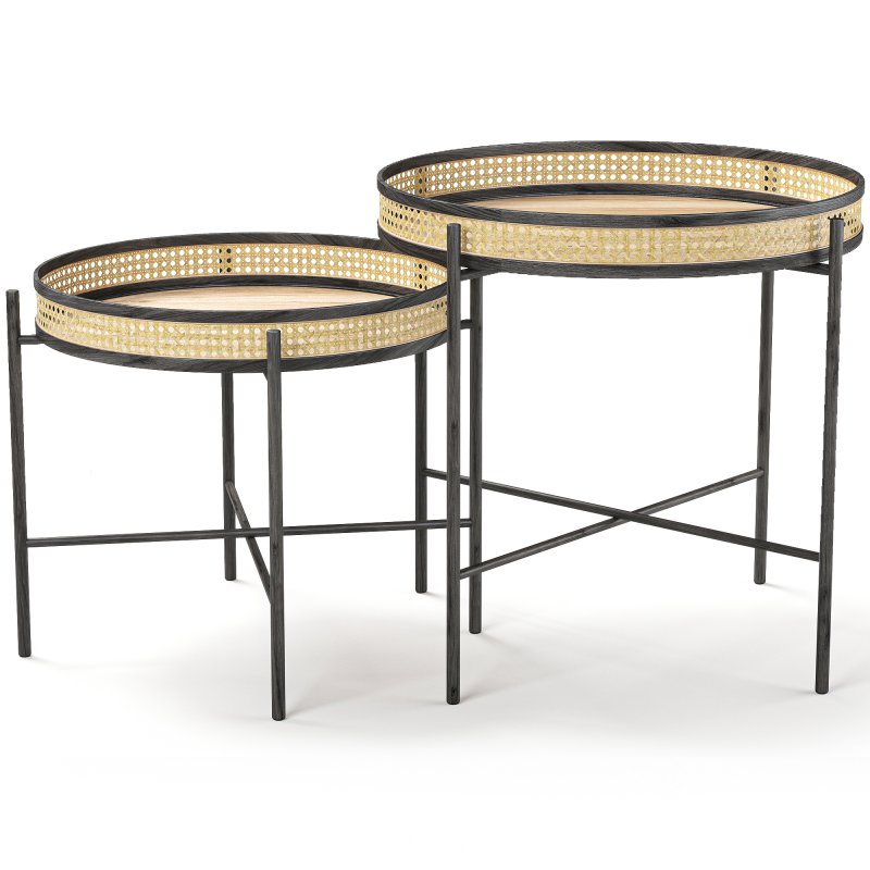 Rattan_wooden_table Image 3