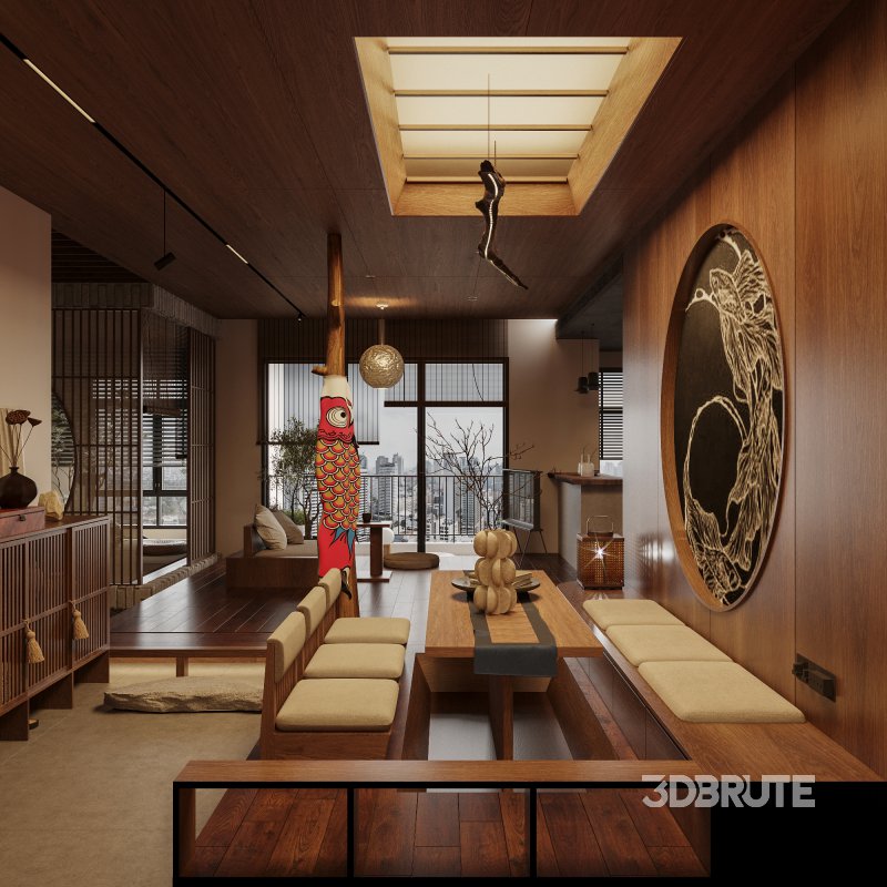 Japanese Living Room Dining Room Bedroom Image 23