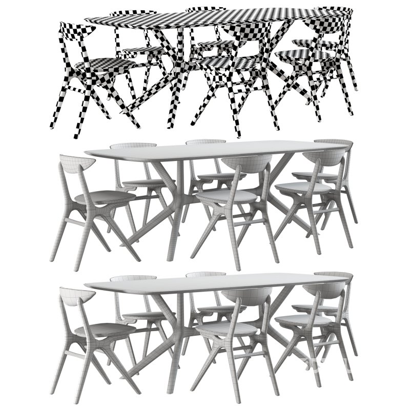 eye dining chair oak-x dining table Image 2