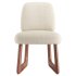 Pula Warm White Boucle Armless Dining Chair - Thumbnail 2