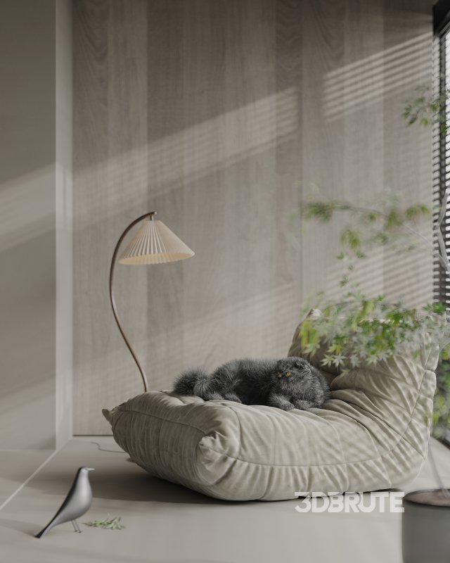 Modern living room and dining room interior scene Image 6