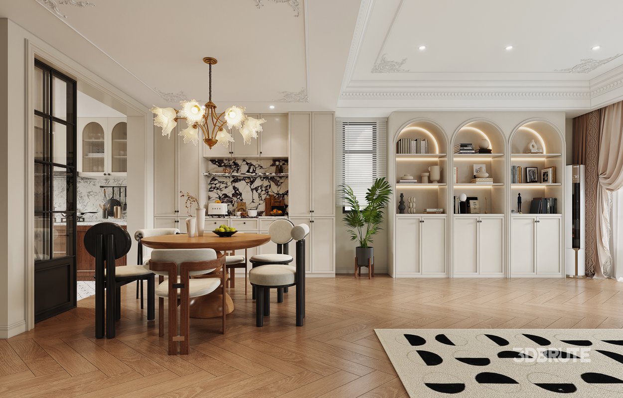 Luxurious living room and dining room Image 2