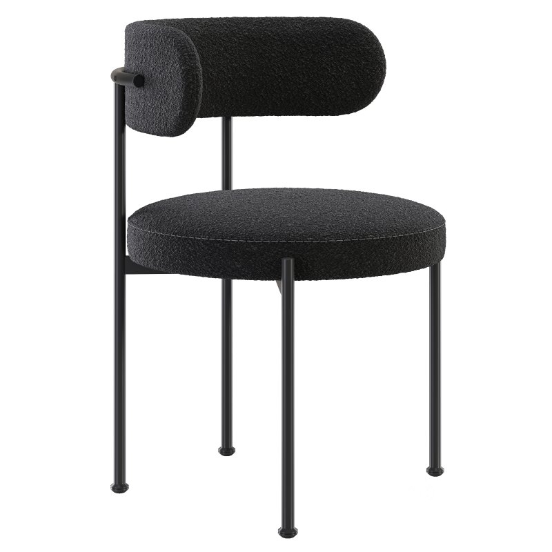 INESSE BOUCLE DINING CHAIR-CB2 Image 6