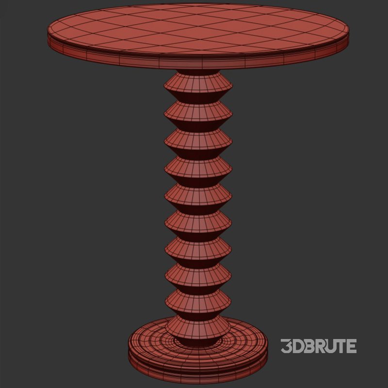 French Wood Side Table by Charles Dudouyt Image 2