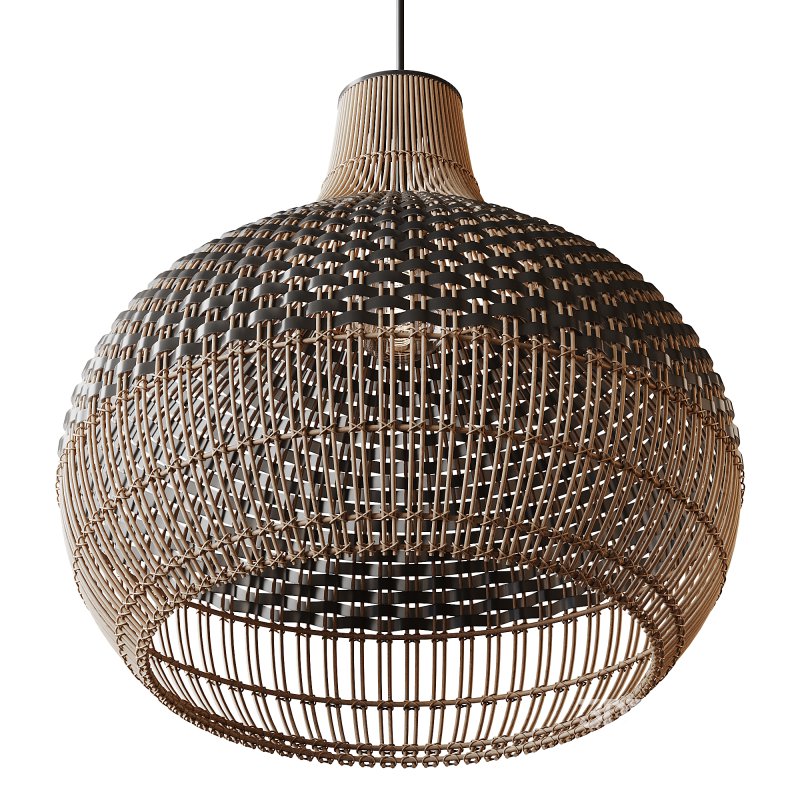 Handwoven Rattan Pendant Light Lampshade Image 7