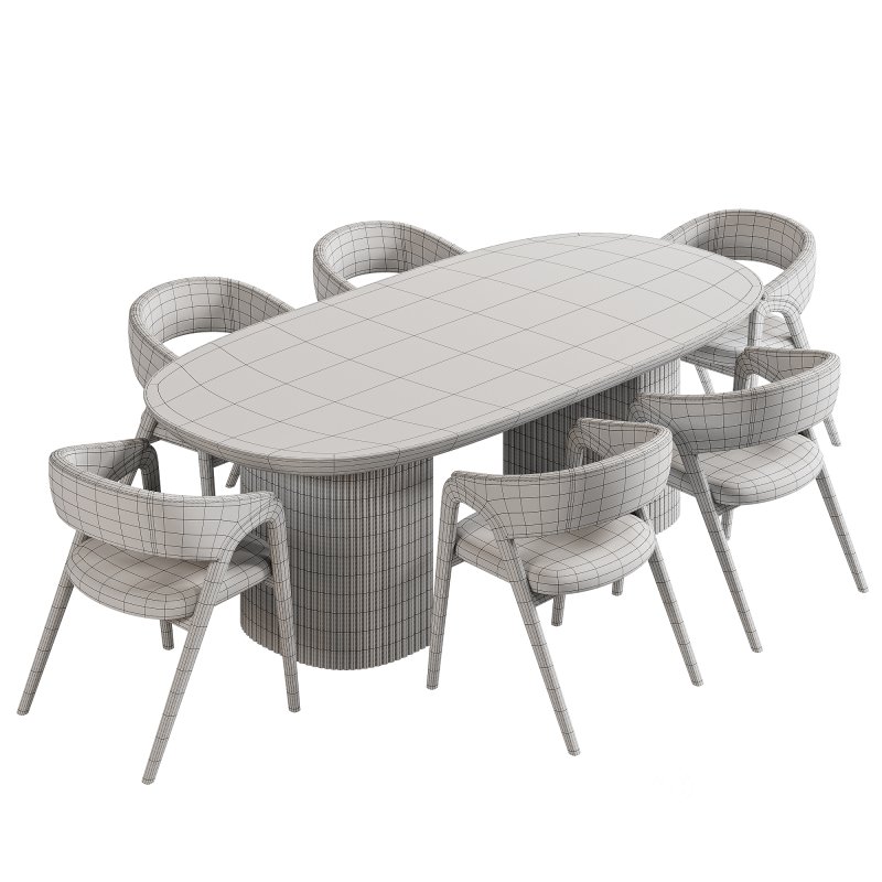 Osten table and arc dining chair set 1 Image 3