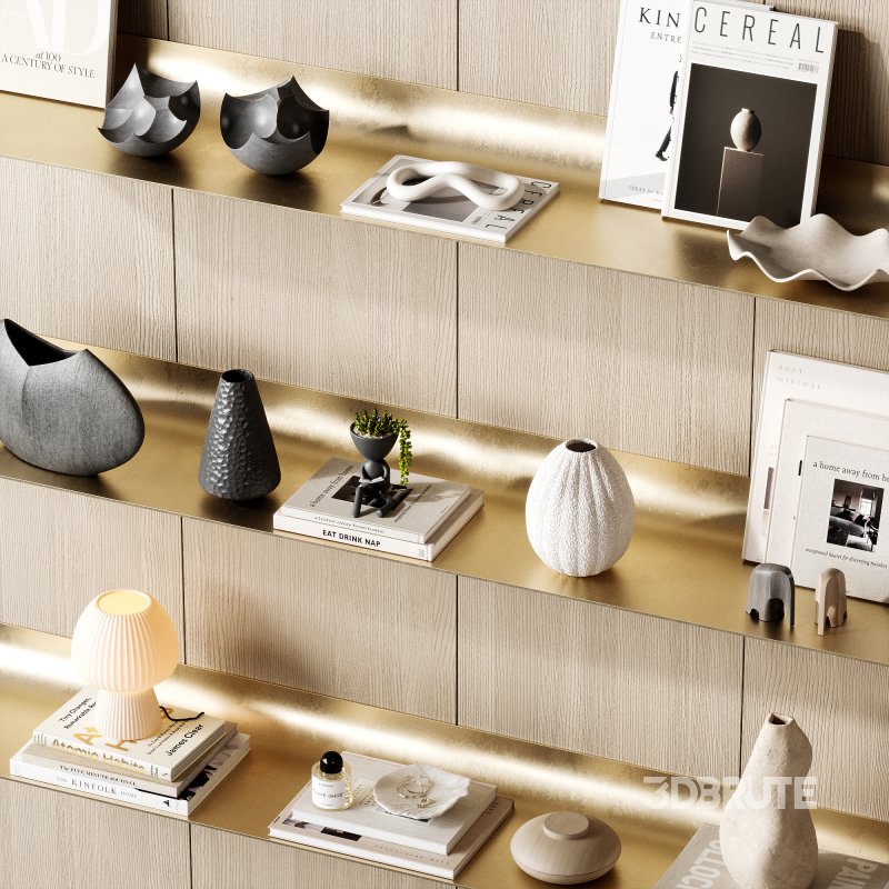 wooden shelving decor set 5 Image 6