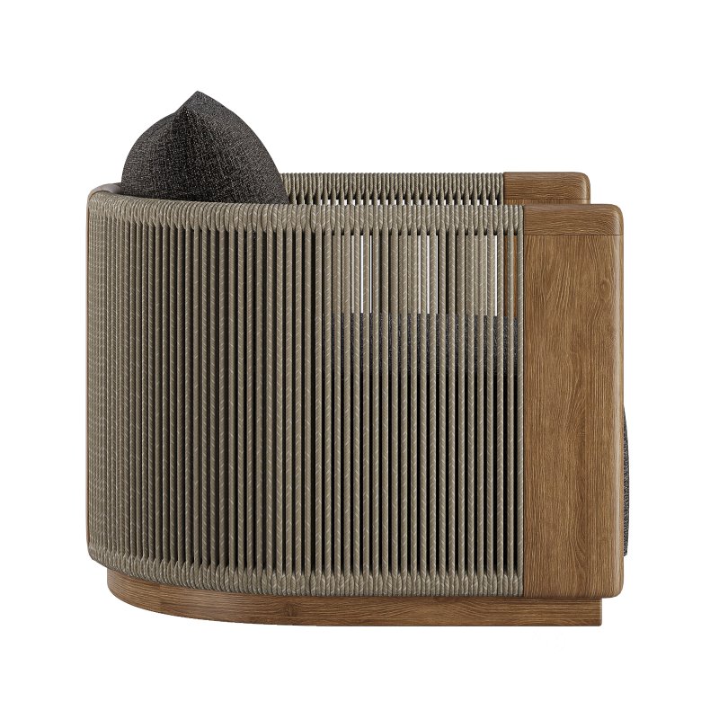 Palm Beach Teak Swivel Lounge Chair-Harbour Image 6