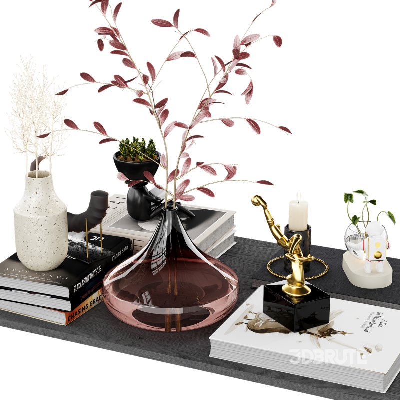 Decorative_set_with_Astronaut_Hydroponic_Vases_Glass Image 3