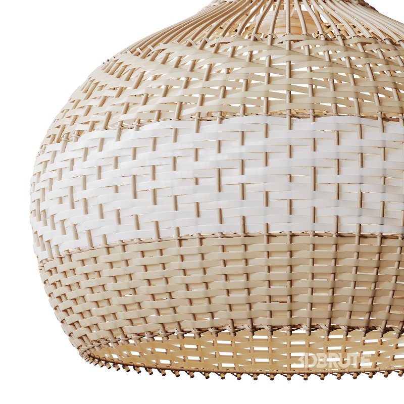 Lampshade Rattan Pendant Light Image 5