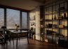 Modern living room and dining room office room interior scene - Thumbnail 1