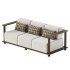 Pinet Teak Outdoor Sofa - Thumbnail 3