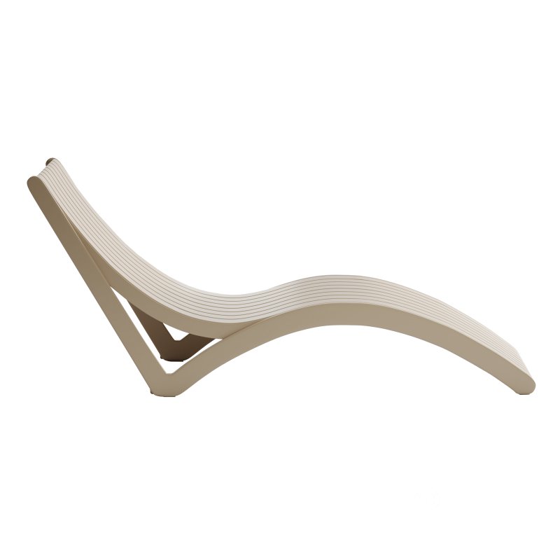 Taupe Farrah 28” Outdoor Chaise Lounge Image 4