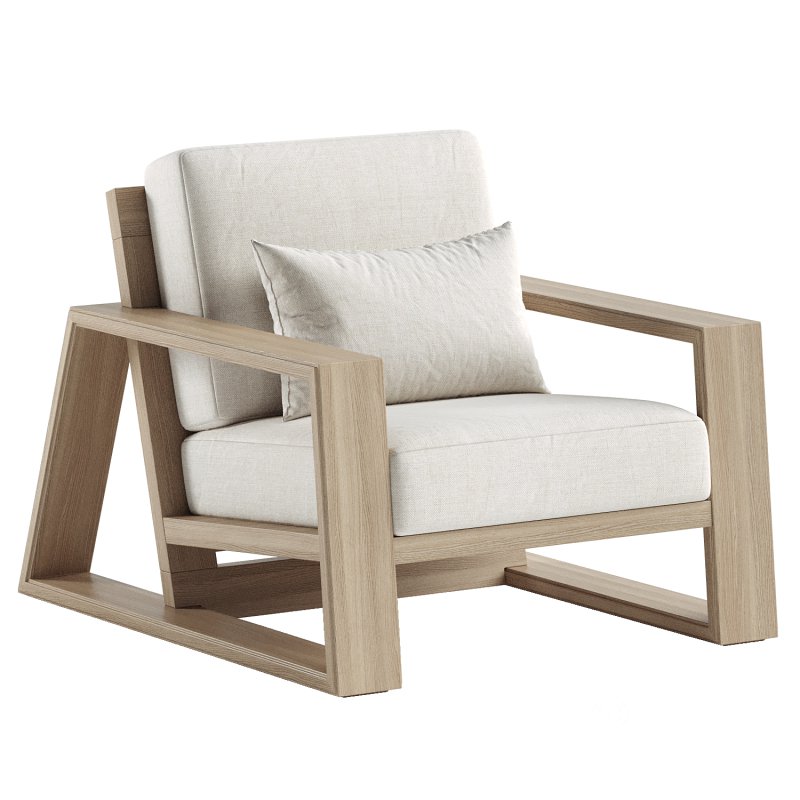 Canyon Outdoor Teak Lounge Chair Image 3