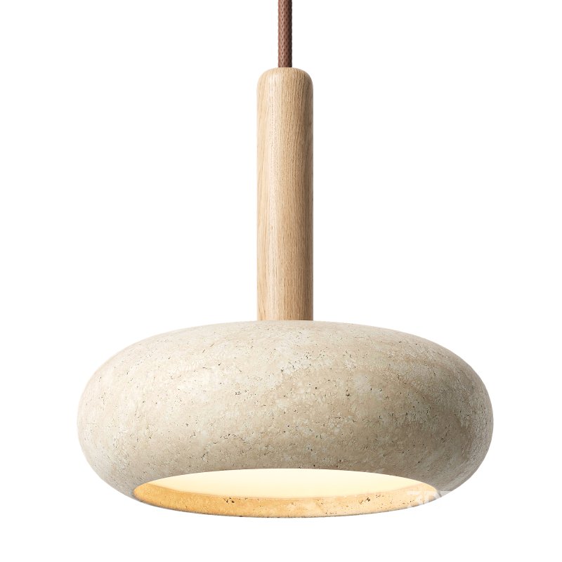 Traditional Japanese Round Wood Pendant Lamps Image 2