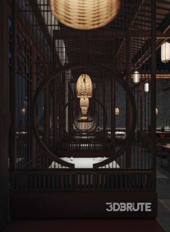 Night Chinese restaurant Image 5